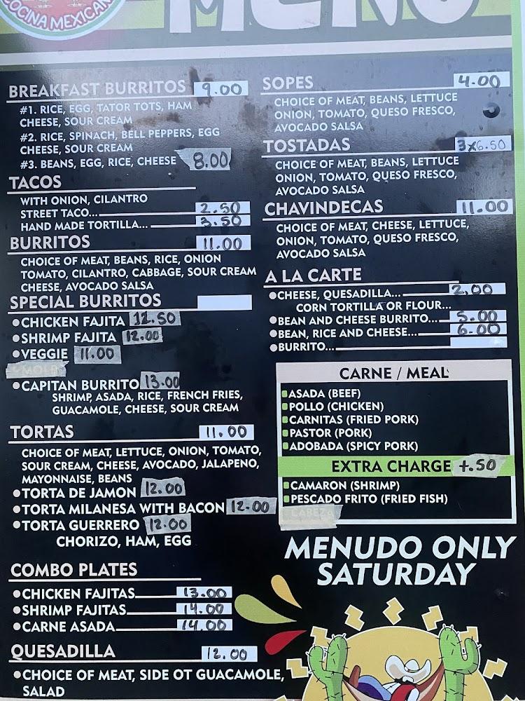 La Guerrero Menu image 1