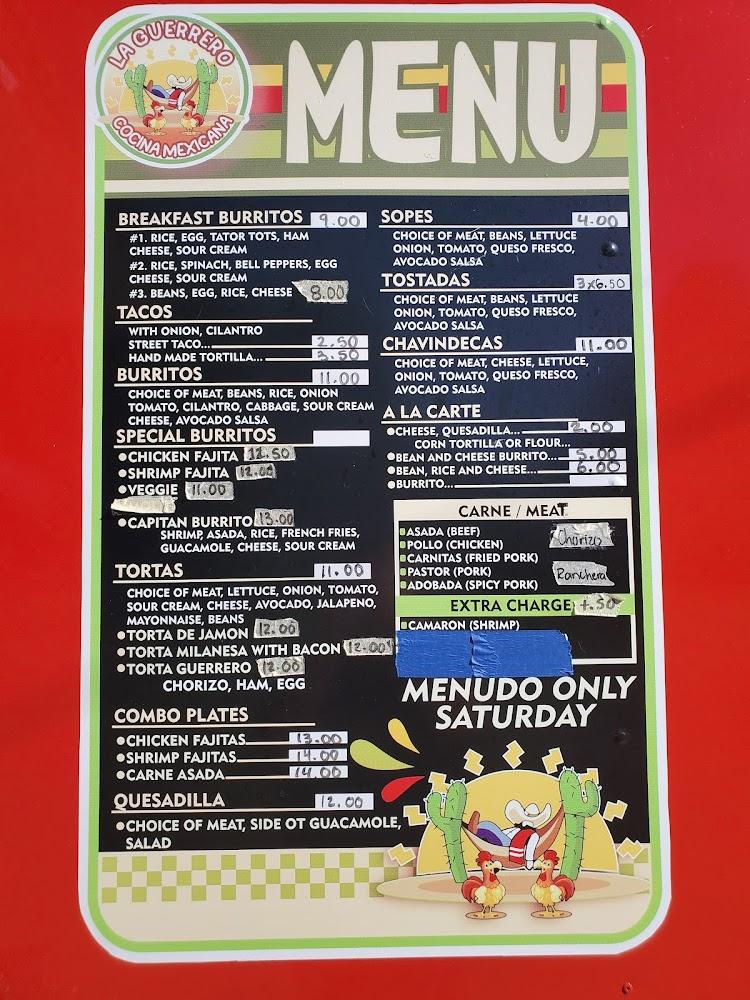 La Guerrero Menu image 3